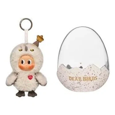 Pop Mart Dear Birds Series Plush Display Case 'waiting In Snow' In White