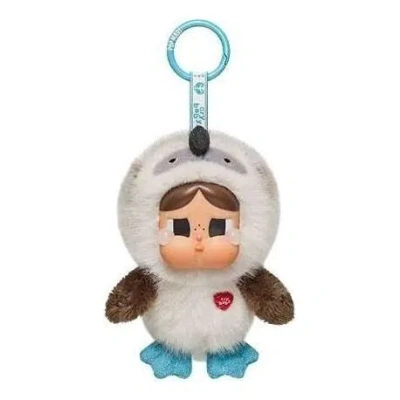 Pop Mart Dear Birds Series Plush Pendent 'shall We Dance' In Blue