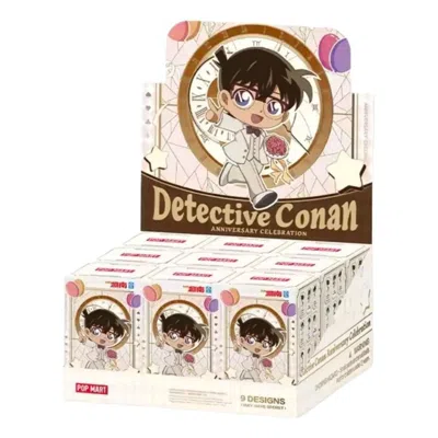 Pop Mart Detective Conan Anniversary Celebration Figure Sealed Cases (9 Blind Boxes) In Gold