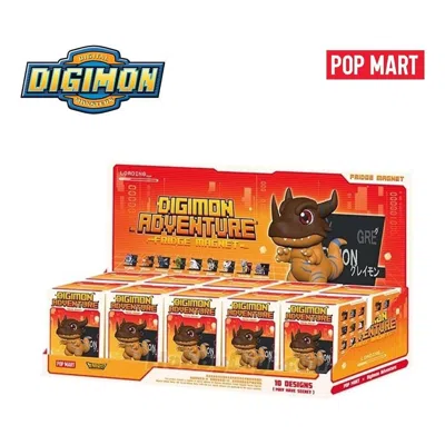 Pop Mart Digimon Fridge Magnet Sealed Case (10 Blind Boxes) In Multi