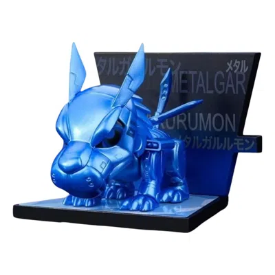 Pop Mart Digimon Fridge Magnet Sealed Case 'kyuukyoku Shinka Metal Garurumon' Secret Edition In Blue