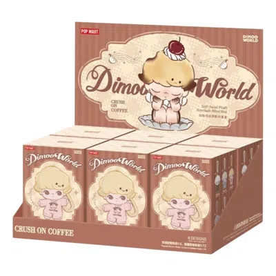 Pop Mart Dimoo Crush On Coffee Plush Keychain Sealed Case (6 Blind Boxes) In Multi