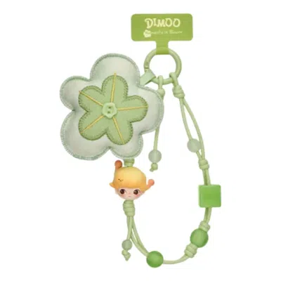 Pop Mart Dimoo Moments In Bloom Series Decorative Charm 'falling Into Flowers' In Green