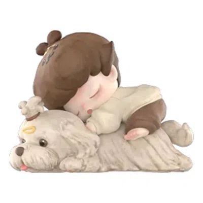 Pop Mart Kids'  Dimoo The Missing Day Figures 'my Pillow Beats' In Brown