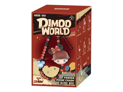 Pre-owned Pop Mart Dimoo World X Disney Series Phone Charm Single Blind Box