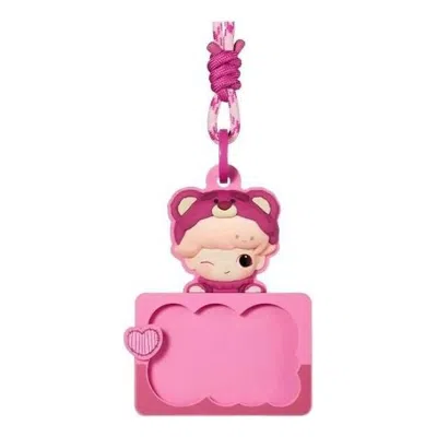 Pop Mart Dimoo World X Pixar Series Card Holder 'lotso' In Pink