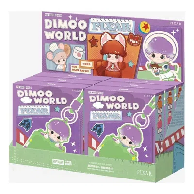 Pop Mart Dimoo World X Pixar Series Card Holder Sealed Case (6 Blind Boxes) In Purple