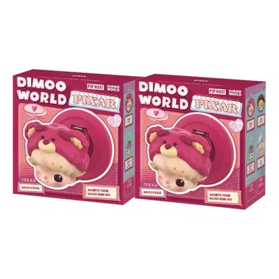 Pop Mart Dimoo World X Pixar Series Magnetic Phone Holder Sealed Case (2 Blind Boxes) In Neutral
