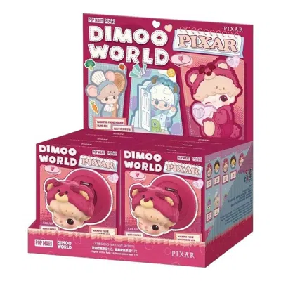 Pop Mart Dimoo World X Pixar Series Magnetic Phone Holder Sealed Case (6 Blind Boxes) In Multi-color