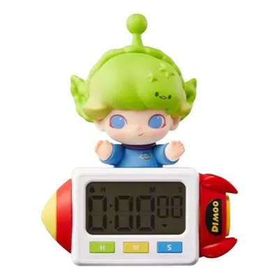 Pop Mart Dimoo World X Pixar Series Timer Fridge Magnet 'alien' Limited Edition In Orange