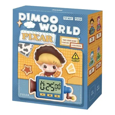 Pop Mart Dimoo World X Pixar Series Timer Fridge Magnet Sealed Case (1 Blind Box) In Pattern