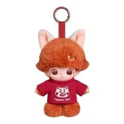 Pop Mart Dimoo World X Pixar Series Vinyl Plush Pendant 'red Panda Mei' In Orange