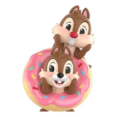 Pop Mart Kids'  Disney Chip 'n Dale Fun Loving Brother Series Figures 'sweet Donut Bite' In Pink