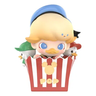 Pop Mart Disney Dimoo World Figure 'donald Duck Popcorn' In Brown