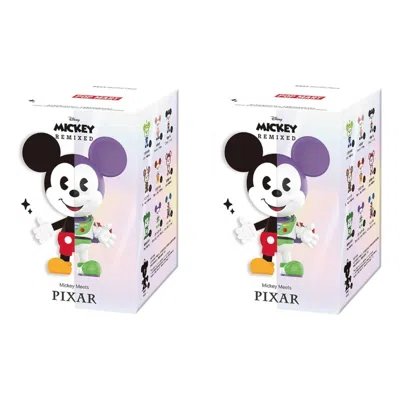 Pop Mart Disney Mickey Remixed Mickey Meets Pixar Series Figures Sealed Case (2 Blind Boxes) In Brown