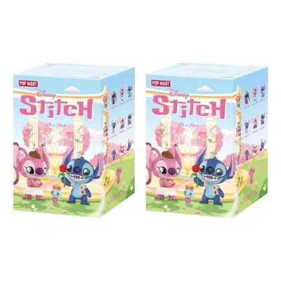 Pop Mart Disney Stitch On A Date Figures Sealed Case (2 Blind Boxes) In Blue