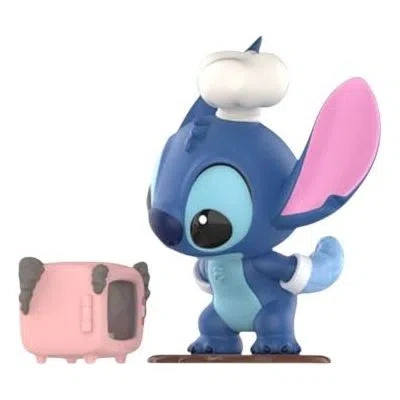 Pop Mart Disney Stitch On A Date Figuress 'cooking Dinner' In Blue