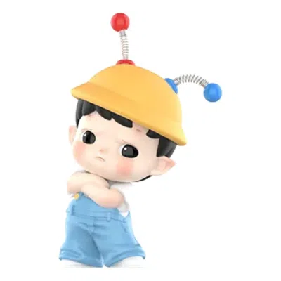 Pop Mart Hacipupu Whispers Of My World Figure 'huffy Puffy' In Blue