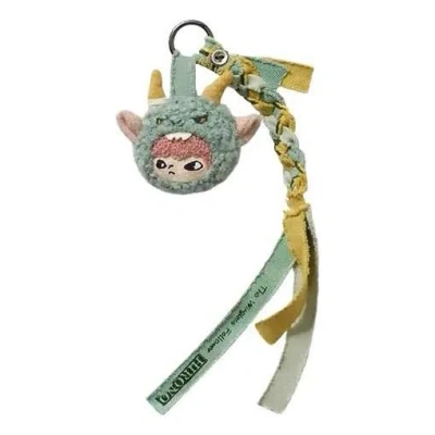 Pop Mart Hirono Mist-walker Series Felt Ornament 'the Wingless Follower' In Green