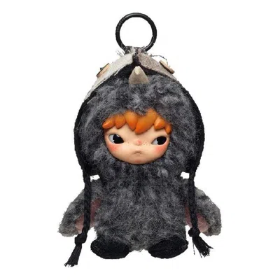 Pop Mart Hirono Mist-walker Series Plush Doll Pendant 'the Gap-glimmer Wanderer' In Gray