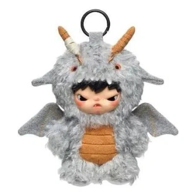 Pop Mart Hirono Mist-walker Series Plush Doll Pendant 'the Soul Corroder' In Gray