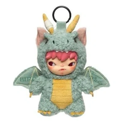 Pop Mart Hirono Mist-walker Series Plush Doll Pendant 'the Wingless Follower' In Green