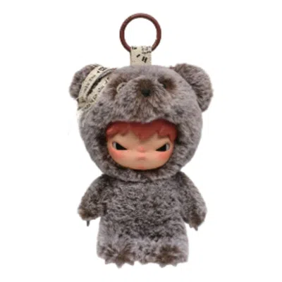 Pop Mart Hirono Road Journal Plush Pendant 'frostfall Hour' In Gray