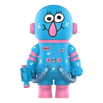 Pop Mart Mega Space Molly 400% Jon Burgerman Space Cadets 'floss' In Blue