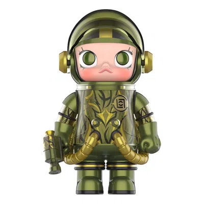 Pop Mart Mega Space Molly Clot-olive Alienegra 100% In Green