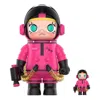 Pop Mart Mega Space Molly Squid Game Masked Soldier 100% & 400% Set In Pink