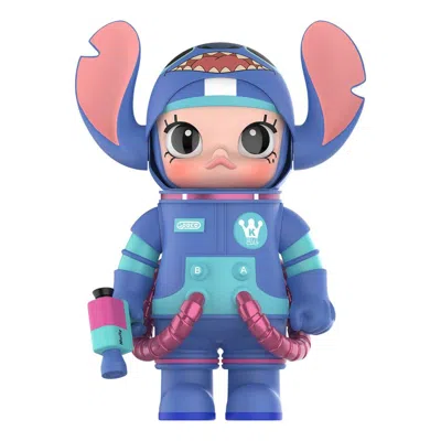 Pop Mart Mega Space Molly Stitch 400% In Blue