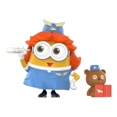 Pop Mart Minions Bedtime Stories By Bob And Tim Figures 'airplane Safety' In Multi