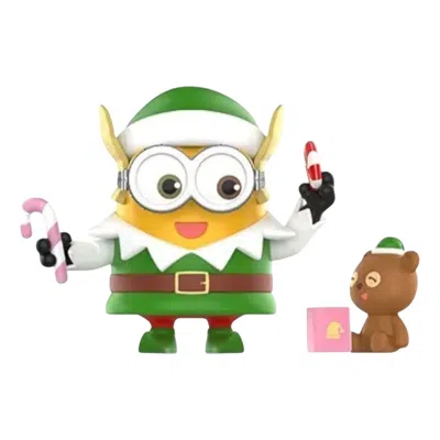 Pop Mart Minions Bedtime Stories By Bob And Tim Figures 'santas Workshop Manual' In Brown