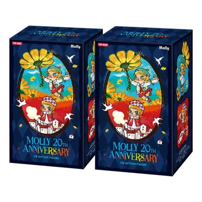 Pop Mart Molly 20th Anniversary Series 1/8 Action Figure Sealed Case (2 Blind Boxes) In Green