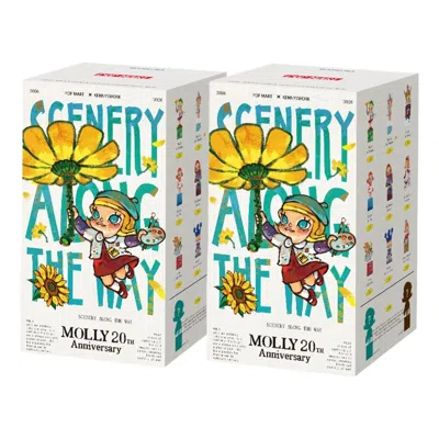 Pop Mart Molly Scenery Along The Way 20th Anniversary Series Figures Sealed Case (2 Blind Boxes) In Orange