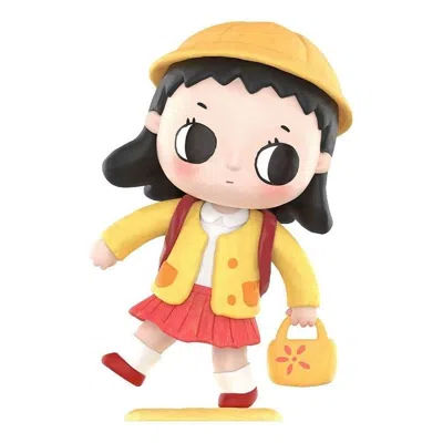 Pop Mart Nyota × Chibi Maruko Chan Series Figures 'my Name Is Maruko' In Black