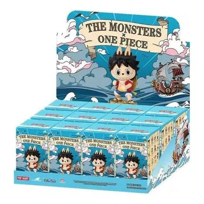 Pop Mart One Piece The Monsters Labubu Sealed Case (12 Blind Boxes) In Blue