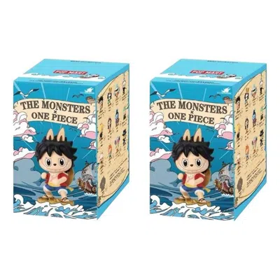 Pop Mart One Piece The Monsters Labubu Sealed Case (2 Blind Boxes) In Blue