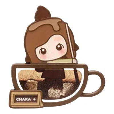 Pop Mart Pop Bean Coffee Factory Fridge Magnet 'chaka Double-shot Espresso' In Brown