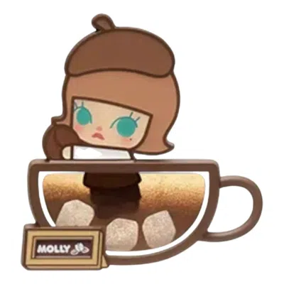 Pop Mart Pop Bean Coffee Factory Fridge Magnet 'molly Stir With Sugar' In Brown