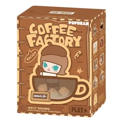 Pop Mart Pop Bean Coffee Factory Fridge Magnet Sealed Case (1 Blind Box) In Brown