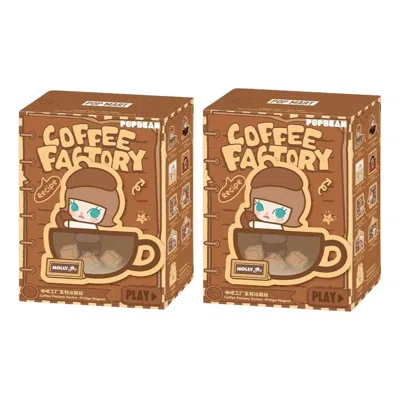 Pop Mart Pop Bean Coffee Factory Fridge Magnet Sealed Case (2 Blind Boxes) In Brown