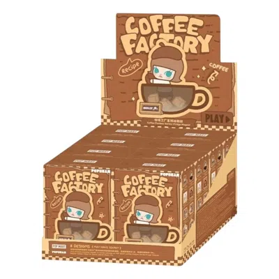 Pop Mart Pop Bean Coffee Factory Fridge Magnet Sealed Case (8 Blind Boxes) In Brown