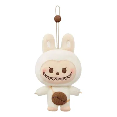Pop Mart Pop Bean Coffee Factory Plush Pendant 'labubu Coffee Bean Grinder' In Multi