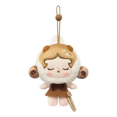 Pop Mart Pop Bean Coffee Factory Plush Pendant 'skullpanda Specialty Barista' In White