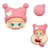 Pop Mart Pop Bean Fluffy And Cozy Decorative Charm 'molly Snug Knit Hat' In Pink