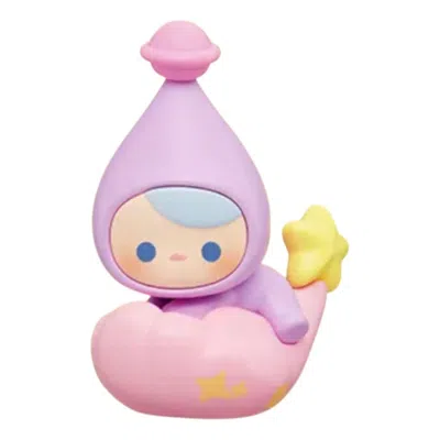 Pop Mart Pop Bean Goodnight, Night Sky Series Figure 'pucky Lie On Shooting Star' In Purple