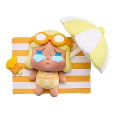 Pop Mart Pop Bean Island Vacation Series Fridge Magnet 'crybaby Sunbathing' In Multi