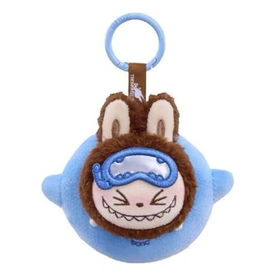 Pop Mart Pop Bean Island Vacation Series Mini Plush Pendant 'labubu Sharkie Dive' In Multi