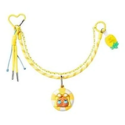 Pop Mart Pop Bean Island Vacation Series Multi-functional Lanyard 'crybaby Sunbathing' In Neutral